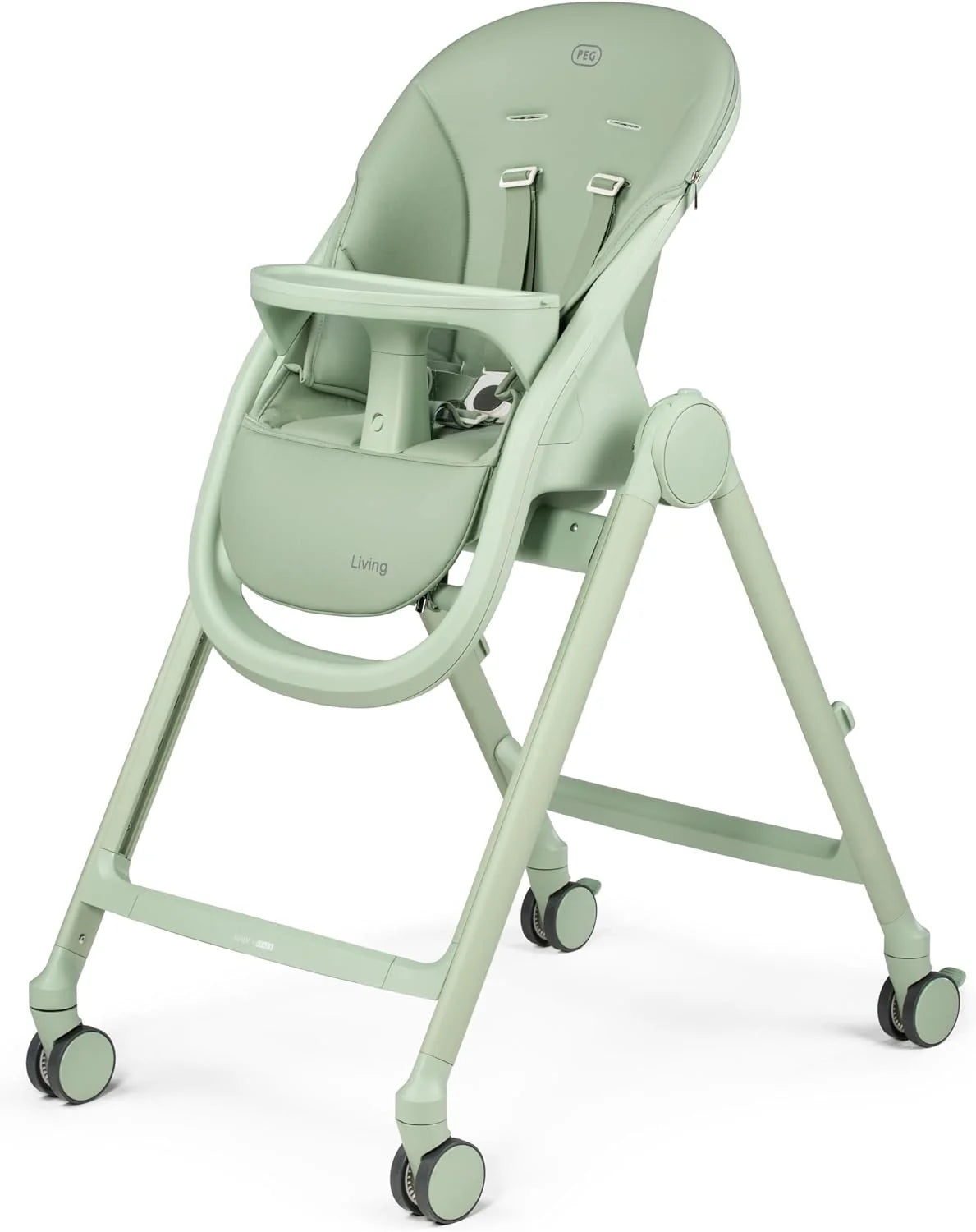 Peg Perego Living High Chair & Recliner | Adjustable & Foldable | Made in Italy | Sage