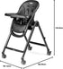 Peg Perego Living High Chair & Recliner | Adjustable & Foldable | Made in Italy | True Black