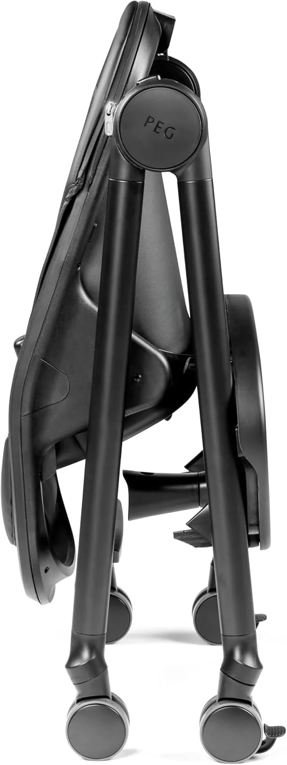 Peg Perego Living High Chair & Recliner | Adjustable & Foldable | Made in Italy | True Black