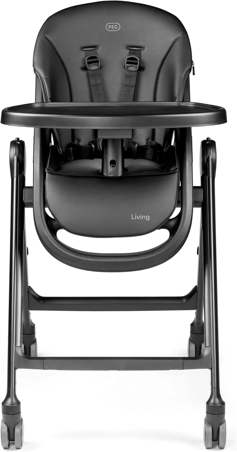 Peg Perego Living High Chair & Recliner | Adjustable & Foldable | Made in Italy | True Black