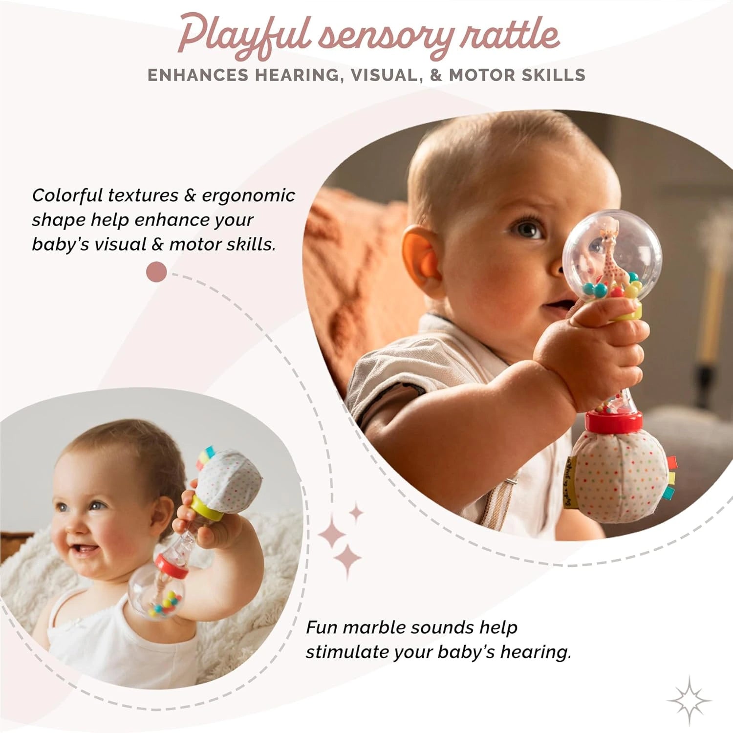Sophie la Girafe Gift Set with Soft Maracas Rattle