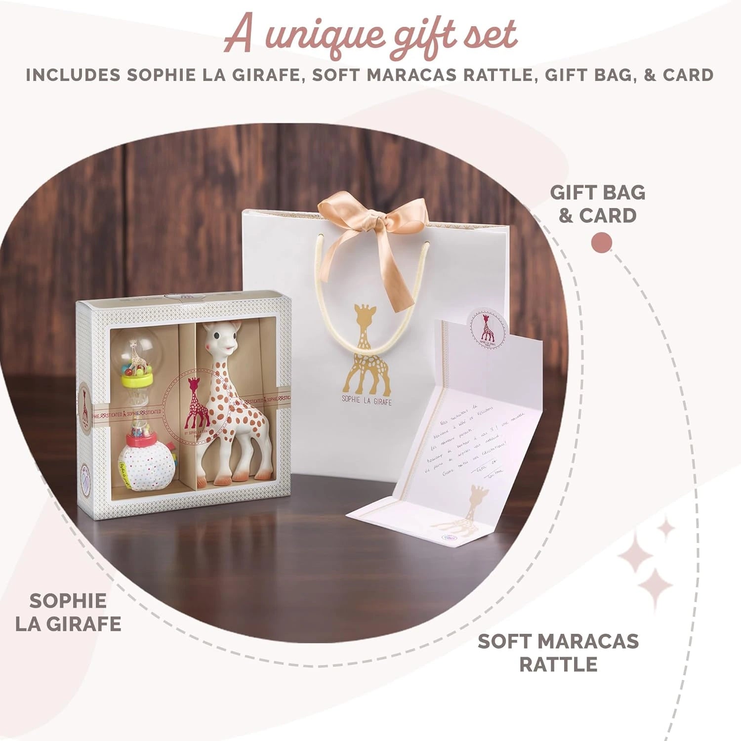Sophie la Girafe Gift Set with Soft Maracas Rattle