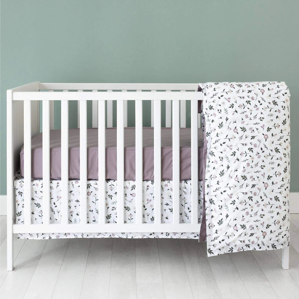 Ensemble de literie pour lit de bébé 4 pièces Perlimpinpin | Floral
