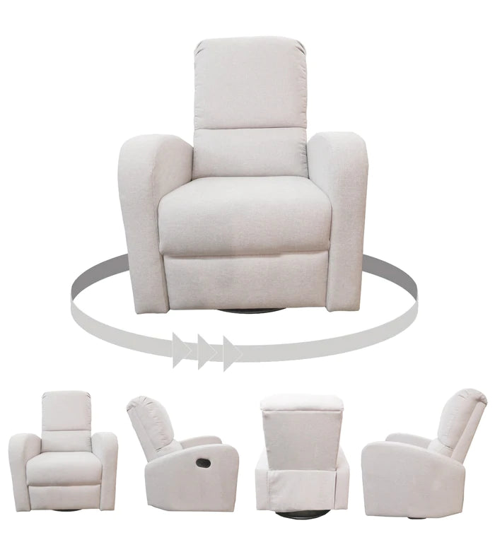 Paris Glider Swivel Recliner Biege Bambino Furniture