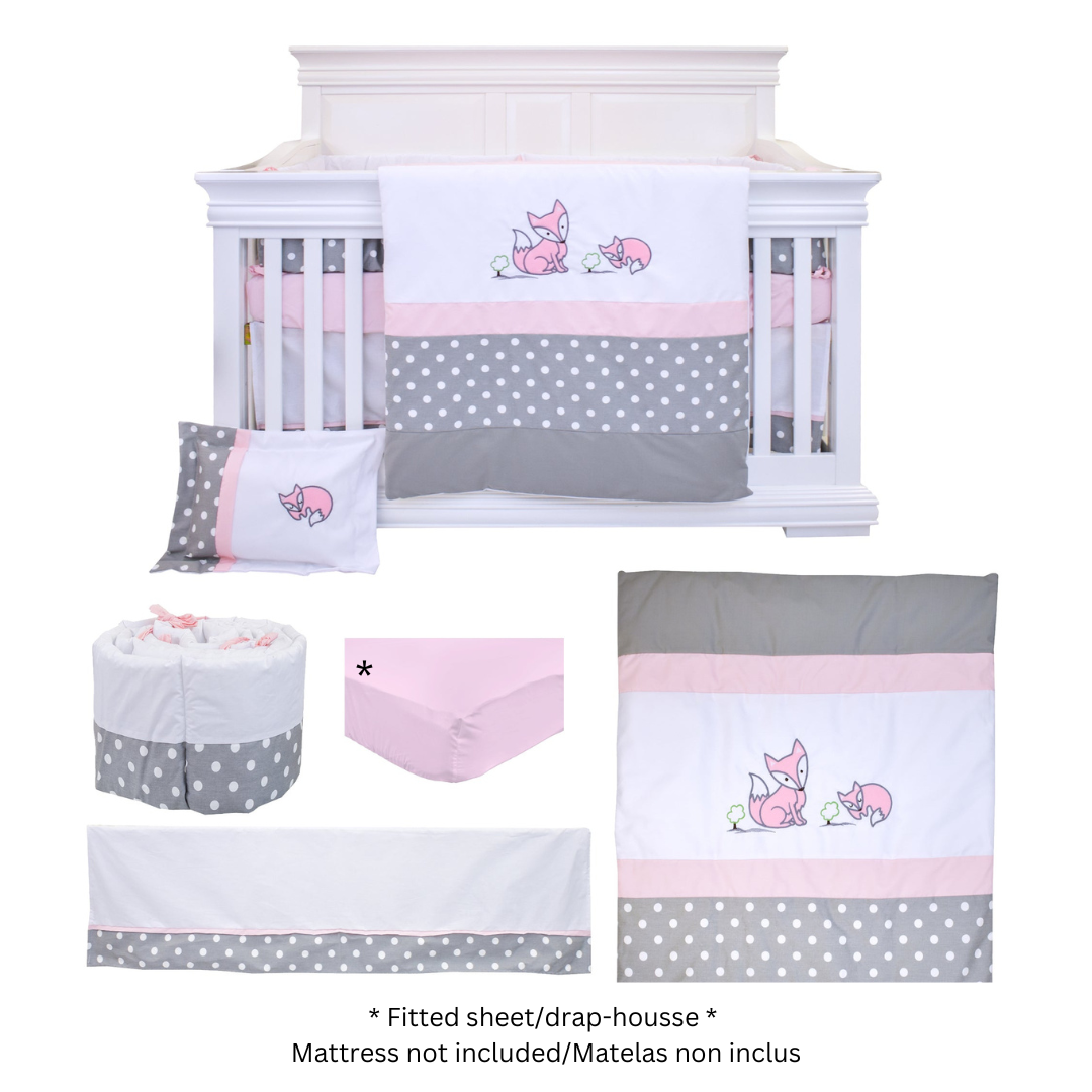 BEBELELO Nursery Crib Bedding Set for Boys And Girls Baby Bedding 7 Pieces Set