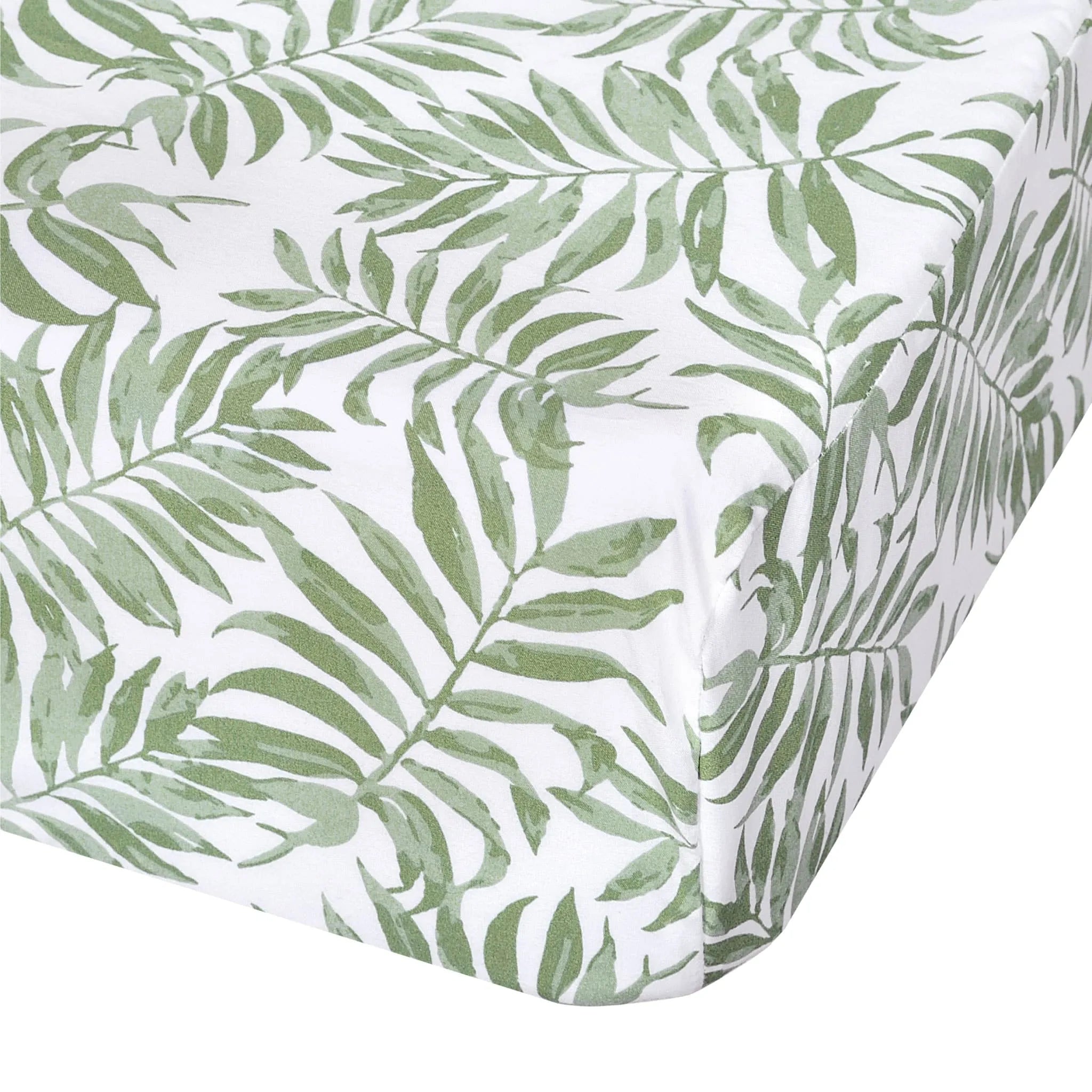 Perlimpinpin Fitted Crib Sheet | Tropical Green