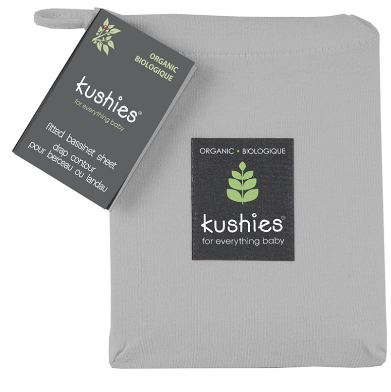 Kushies | Organic Jersey Bassinet Sheet Grey