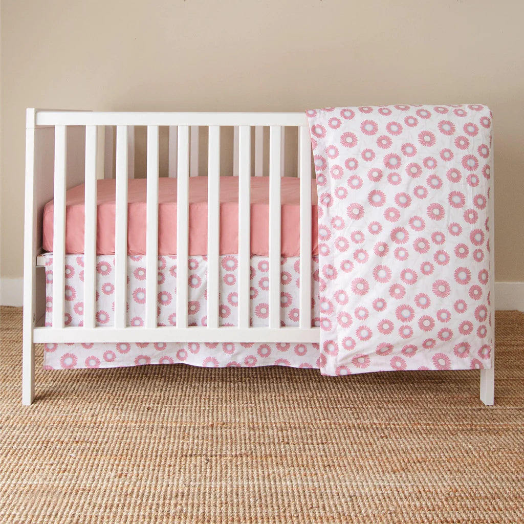 Pink polka dot crib bedding set clearance