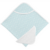 Hooded Bath Towel & Washcloth Set | Turquoise Octagon