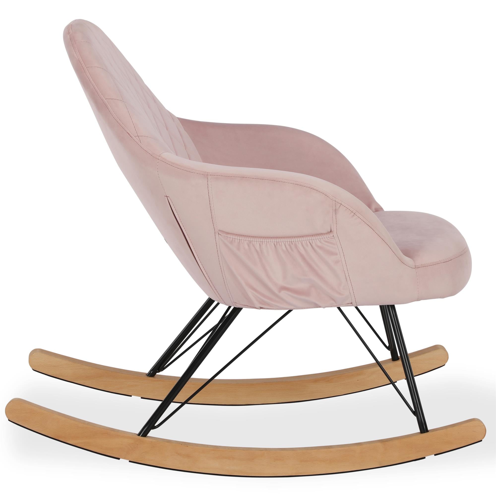 Pink Modern Rocking Chair Amalie Rocker Chair | Pink – Bambino Furniture