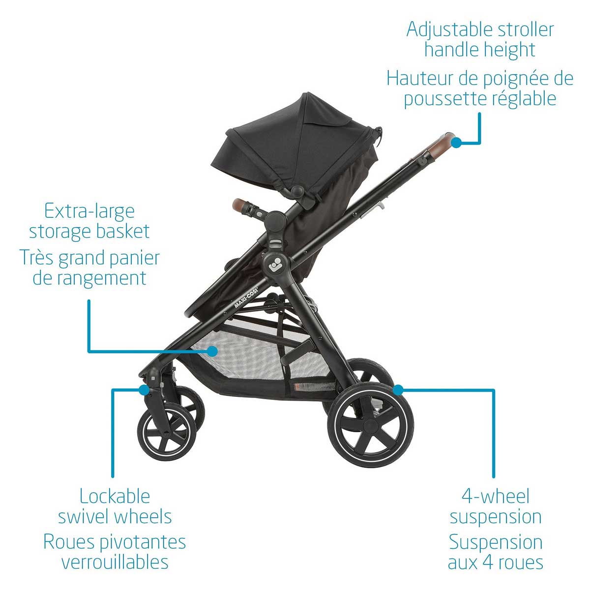 maxi cosi zelia wheels Maxi Cosi Zelia Max 5-in-1 Modular Travel System